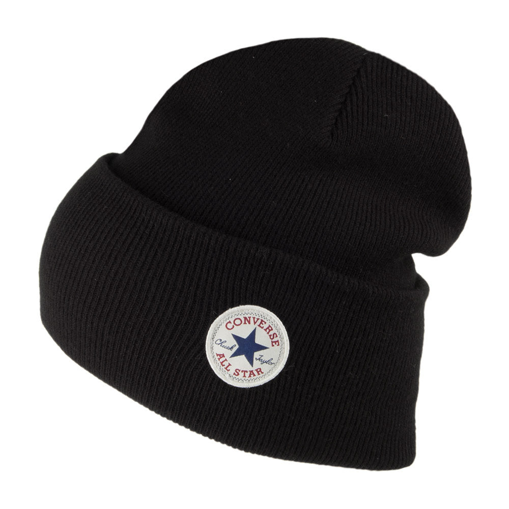 Converse Tall Chuck Taylor Mit Umschlag Beanie Mütze - Schwarz
