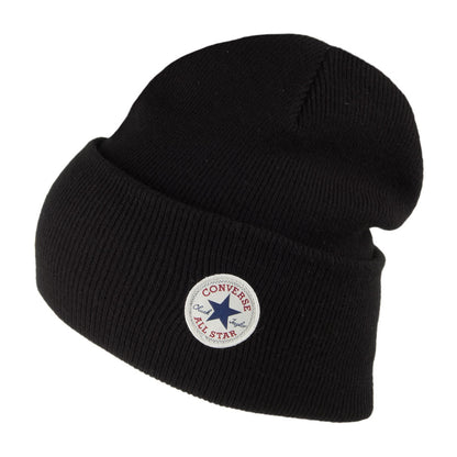 Converse Tall Chuck Taylor Mit Umschlag Beanie Mütze - Schwarz
