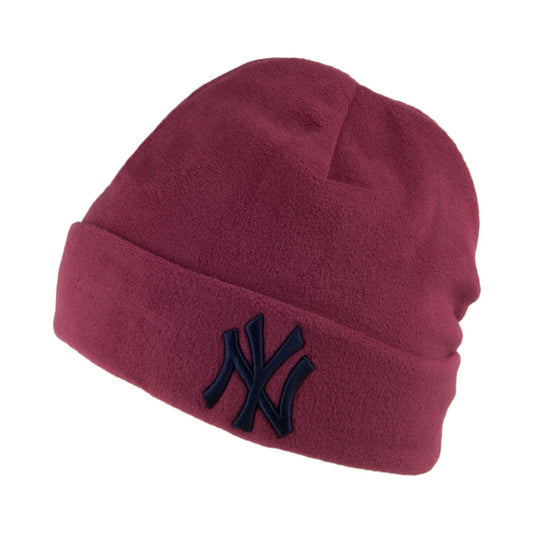 New Era Winter Utility Strick Microfleece New York Yankees Beanie Mütze - Winter Utility - Kardinalrot