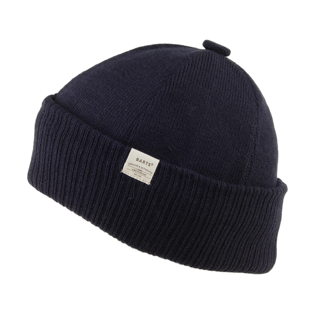 Barts Lyon Knopf Beanie Mütze - Marineblau
