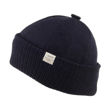 Barts Lyon Knopf Beanie Mütze - Marineblau