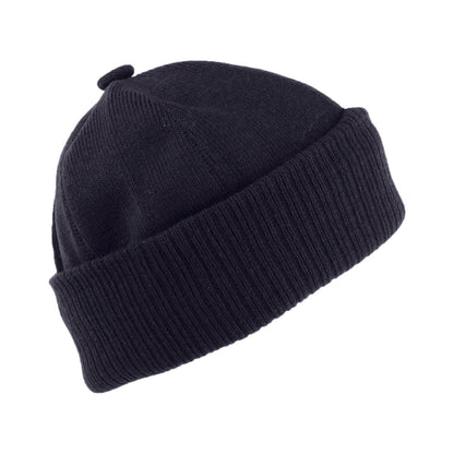 Barts Lyon Knopf Beanie Mütze - Marineblau