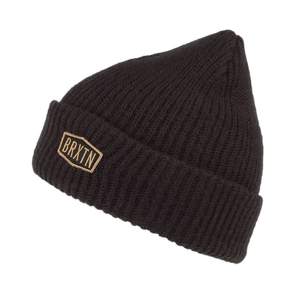Brixton Malt Beanie Mütze Heavy Knit - Schwarz