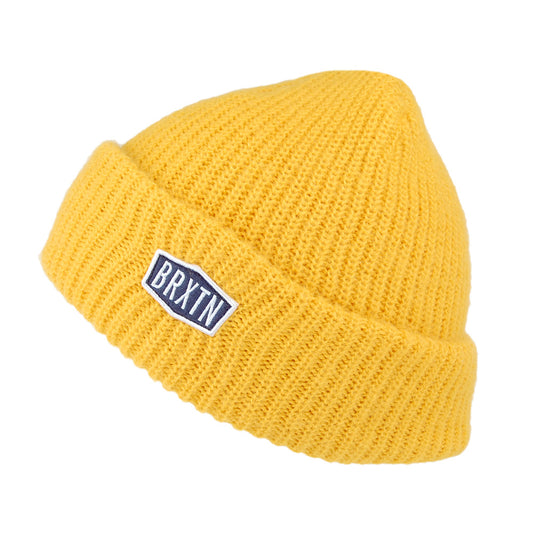 Brixton Malt Beanie Mütze Heavy Knit - Gelb