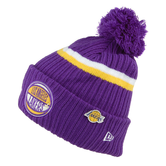 New Era Knit Cuff L.A. Lakers Bommelmütze - NBA Draft OTC - Lila
