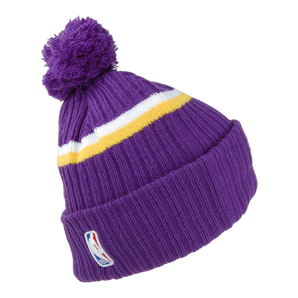 New Era Knit Cuff L.A. Lakers Bommelmütze - NBA Draft OTC - Lila