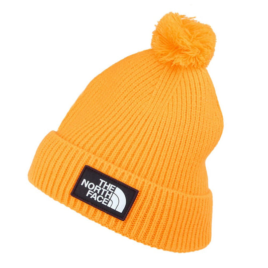 The North Face Logo Box Bommelmütze - Gelb