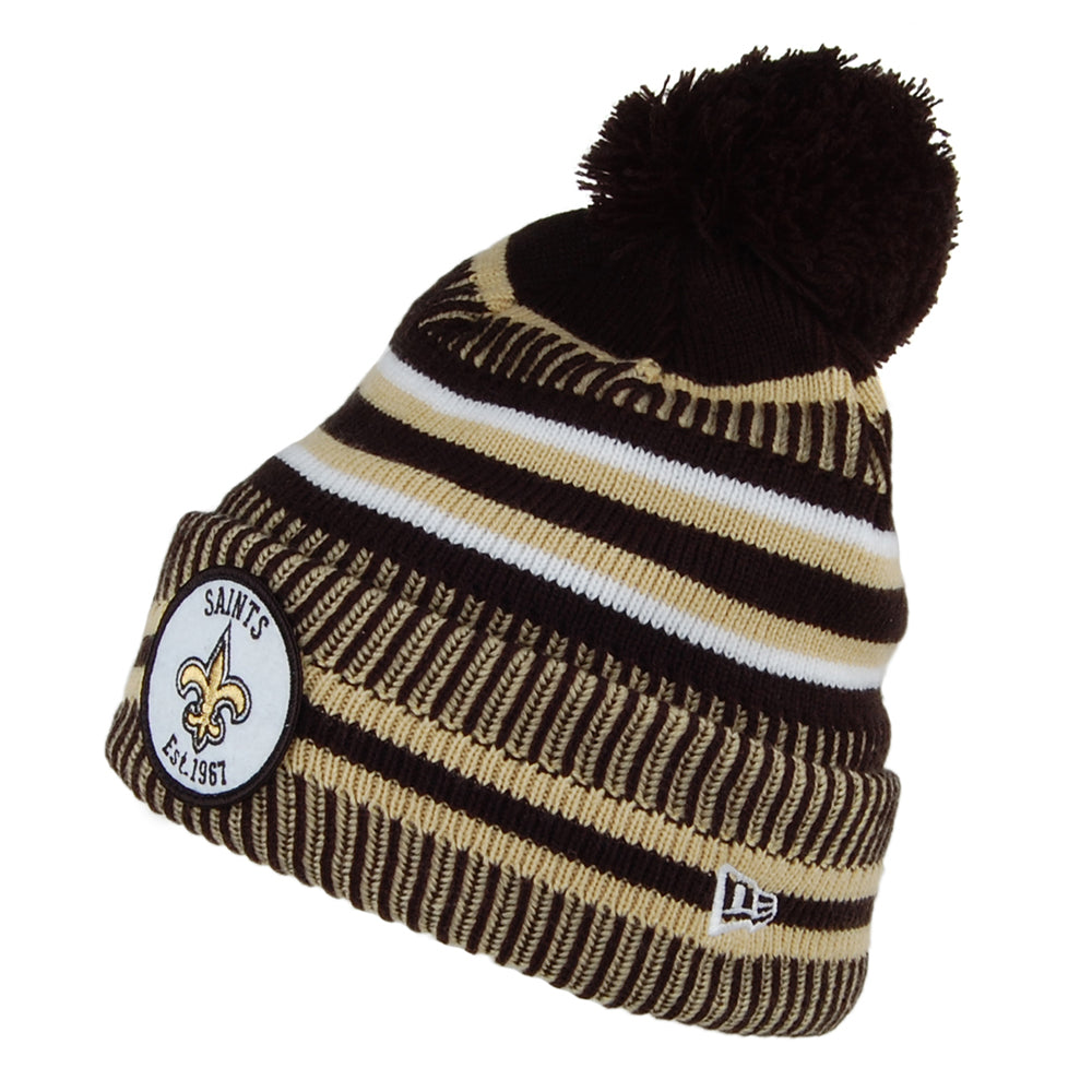 New Era New Orleans Saints Bommelmütze - NFL On Field Knit - Schwarz-Gold