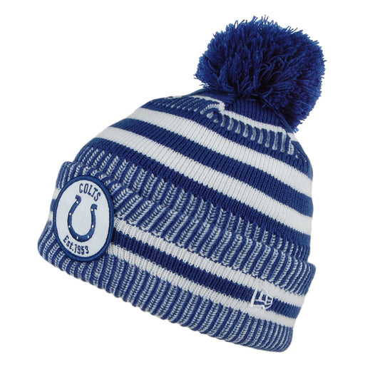 New Era Indianapolis Colts Bommelmütze - NFL On Field Knit - Marineblau-Weiß