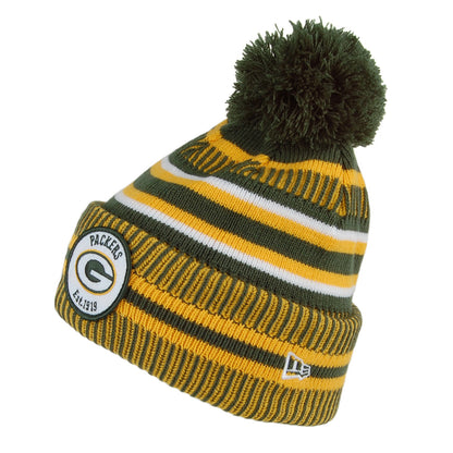 New Era Green Bay Packers Bommelmütze - NFL On Field Knit - Grün-Gelb