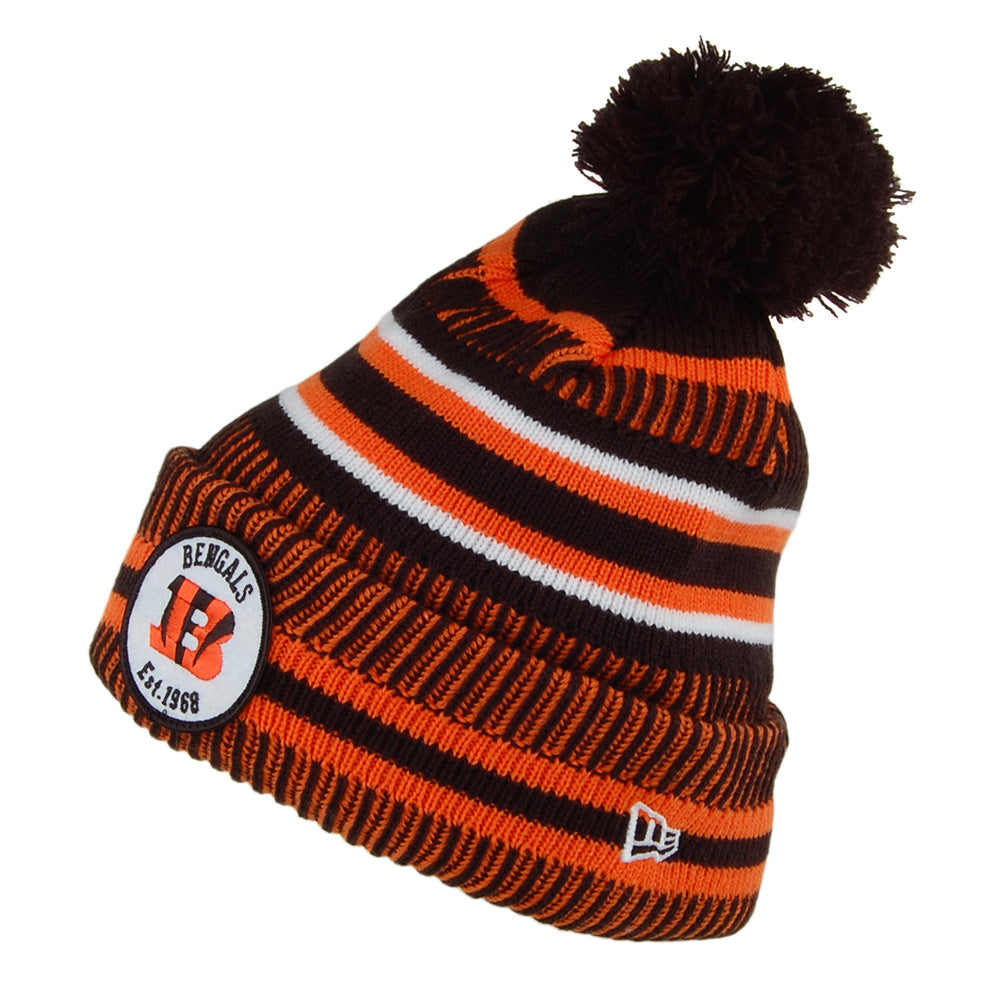 New Era Cincinnati Bengals Bommelmütze - NFL On Field Knit - Schwarz-Orange