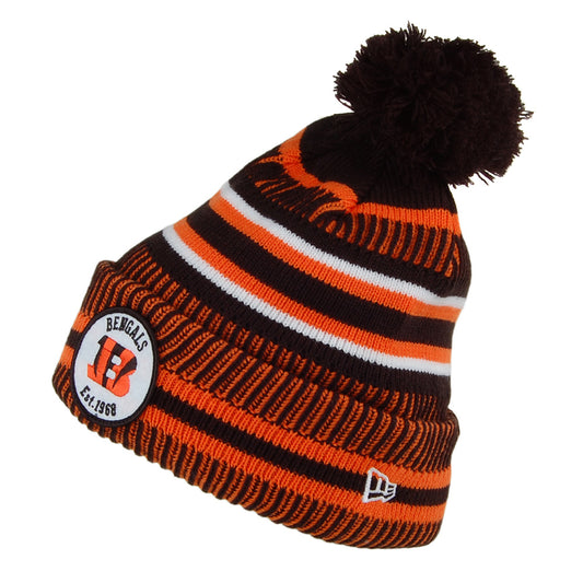 New Era Cincinnati Bengals Bommelmütze - NFL On Field Knit - Schwarz-Orange