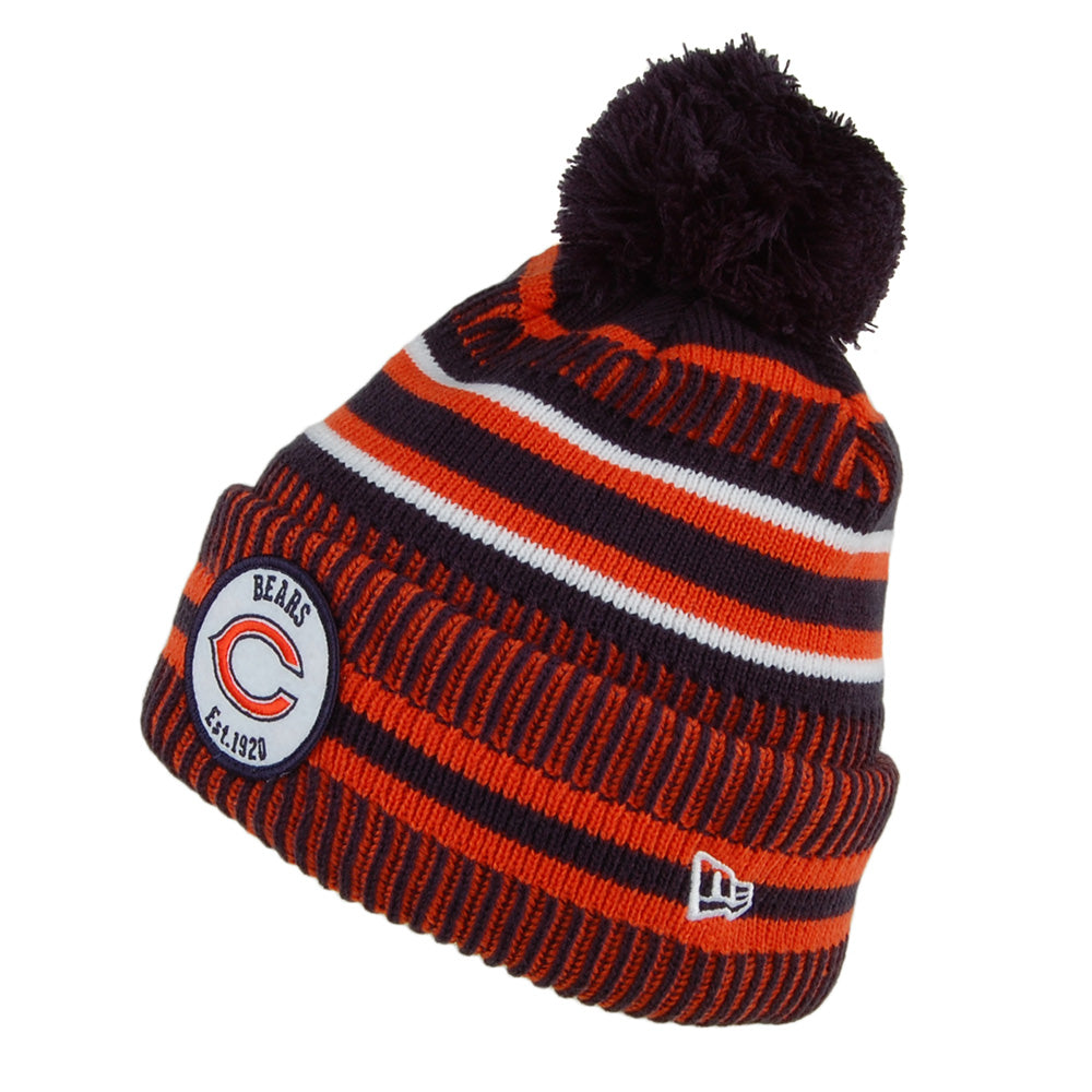 New Era Chicago Bears Bommelmütze - NFL On Field Knit - Orange-Marineblau