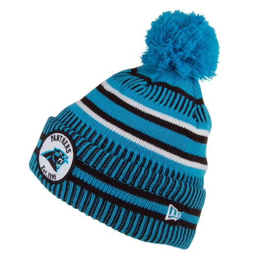 New Era Carolina Panthers Bommelmütze - NFL On Field Knit - Blau-Schwarz