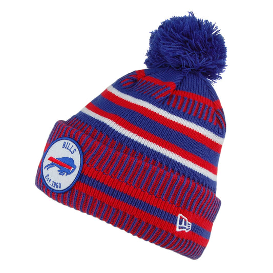 New Era Buffalo Bills Bommelmütze - NFL On Field Knit - Blau-Rot