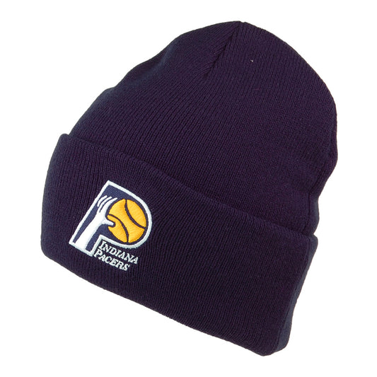 Mitchell & Ness Indiana Pacers Beanie Mütze - NBA Team Logo Cuff Knit - Marineblau