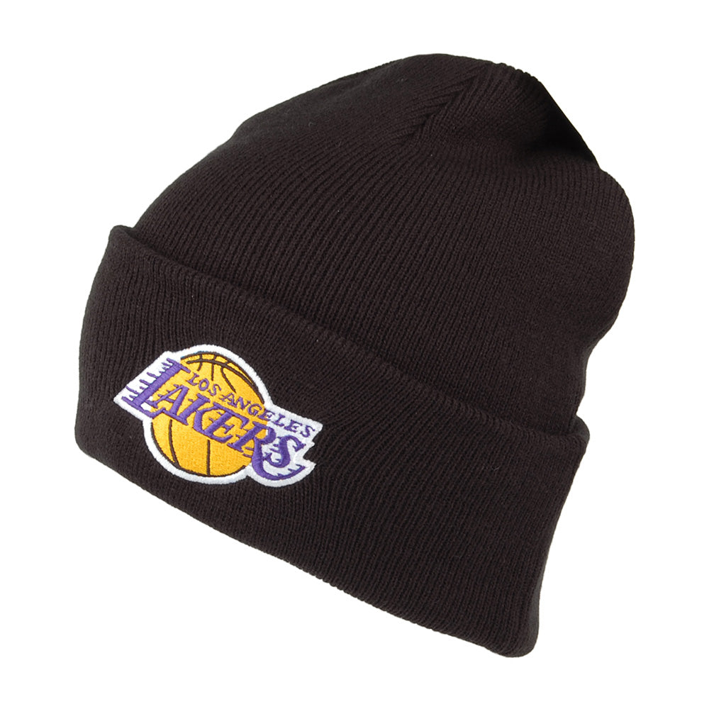 Mitchell & Ness L.A. Lakers Beanie Mütze - NBA Team Logo Cuff Knit - Schwarz