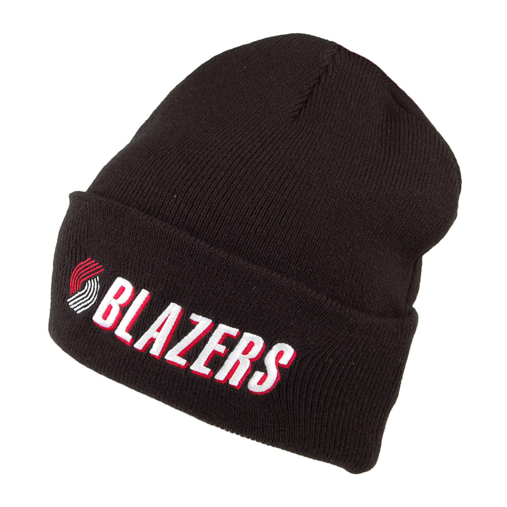 Mitchell & Ness Portland Trail Blazers Beanie Mütze - NBA Team Logo Cuff Knit - Schwarz