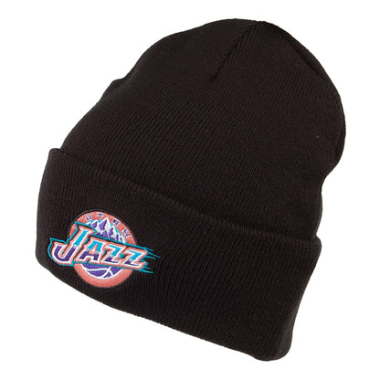 Mitchell & Ness Utah Jazz Beanie Mütze - NBA Team Logo Cuff Knit - Schwarz
