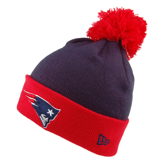 New Era New England Patriots Bommelmütze - NFL Pop Team Knit - Marineblau-Rot
