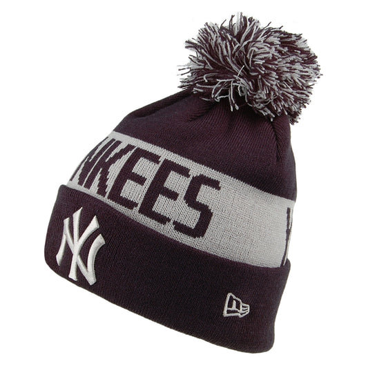 New Era New York Yankees Bommelmütze - MLB Team Tonal Knit - Marineblau-Grau