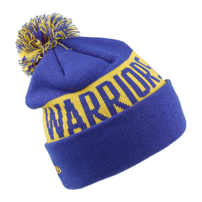 New Era Golden State Warriors Bommelmütze - NBA Team Tonal Knit - Blau-Gelb