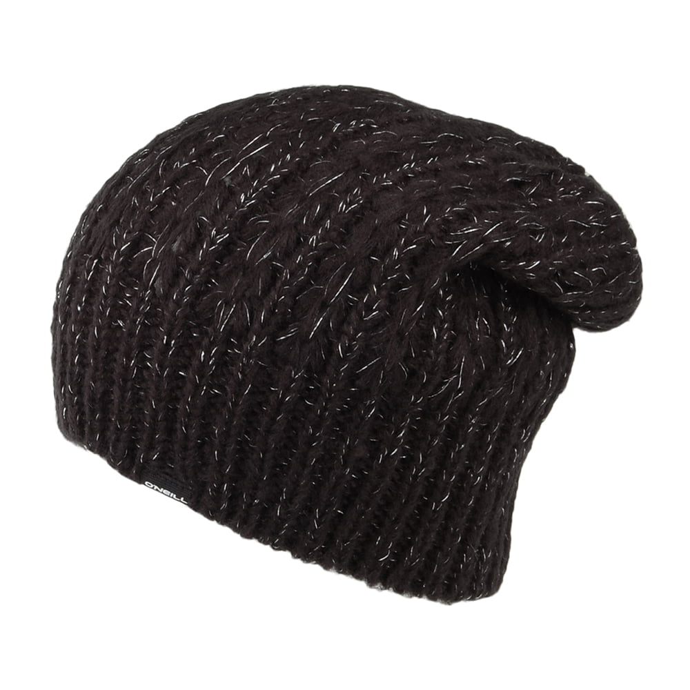 O'Neill Annie Beanie Mütze mit Zopfstrickmuster - Schwarz