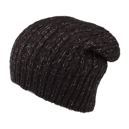 O'Neill Annie Beanie Mütze mit Zopfstrickmuster - Schwarz