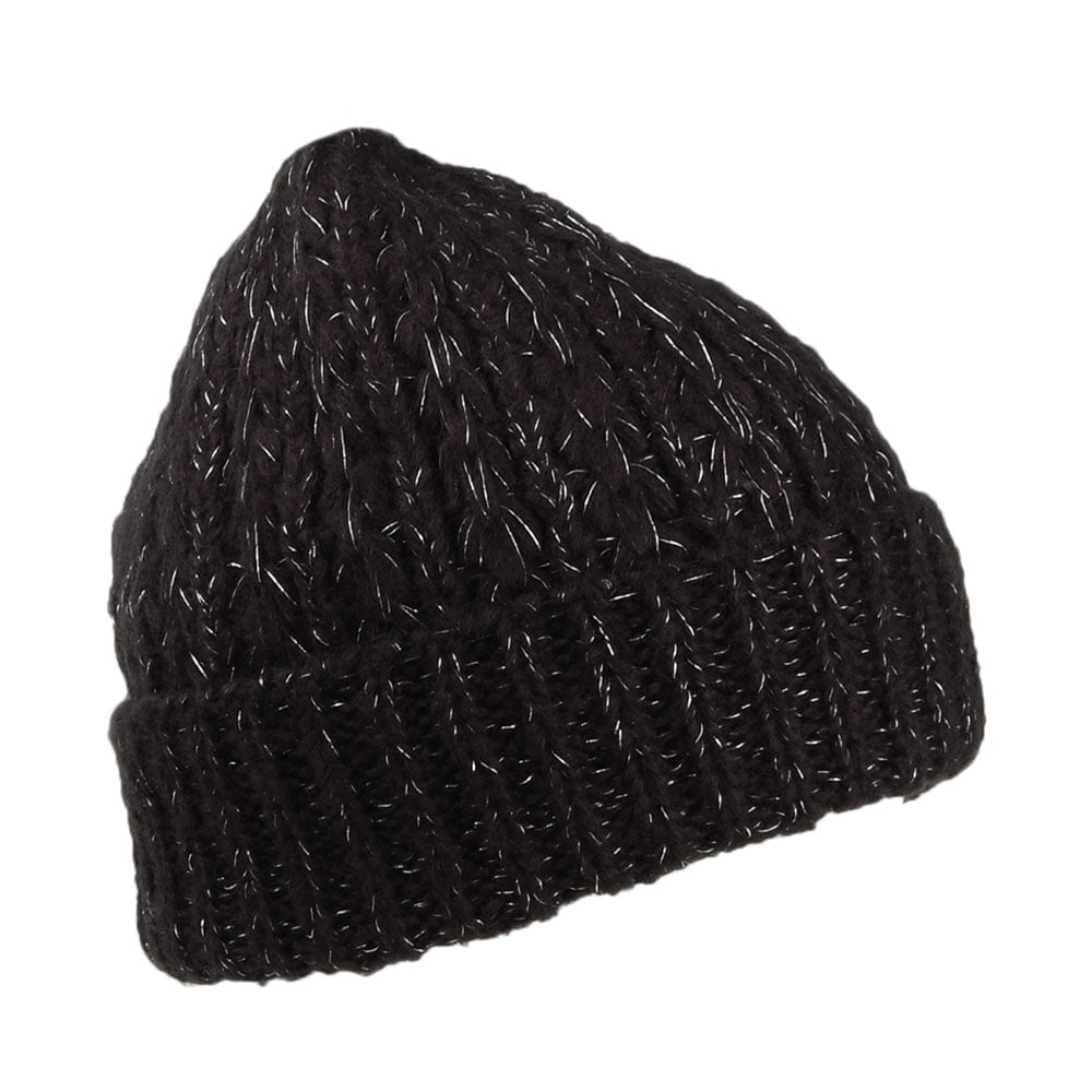 O'Neill Annie Beanie Mütze mit Zopfstrickmuster - Schwarz