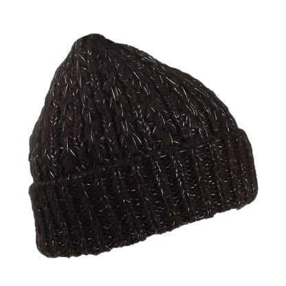 O'Neill Annie Beanie Mütze mit Zopfstrickmuster - Schwarz