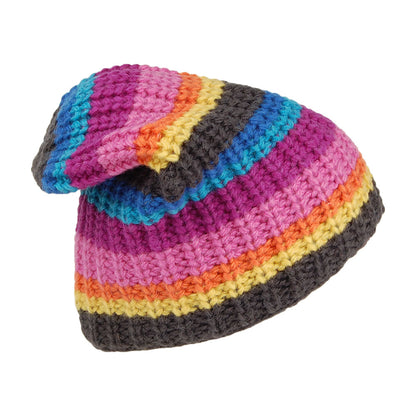 Kusan Cardi Beanie Mütze Floppy - Grau-Pink