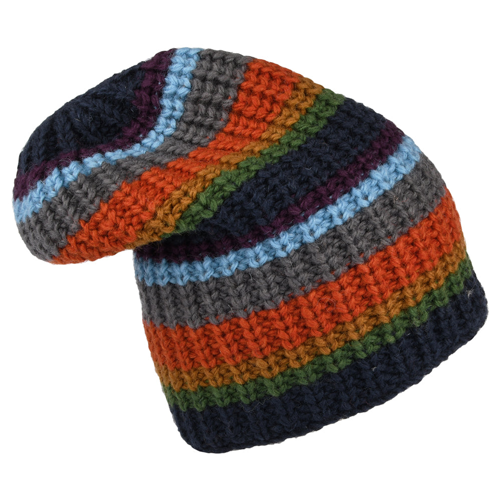 Kusan Cardi Beanie Mütze Floppy - Marineblau-Orange