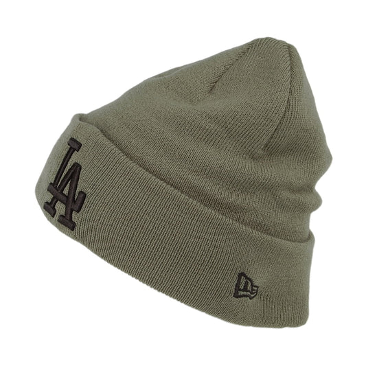 New Era Cuff Knit L.A. Dodgers Beanie Mütze - MLB League Essential - Olivgrün