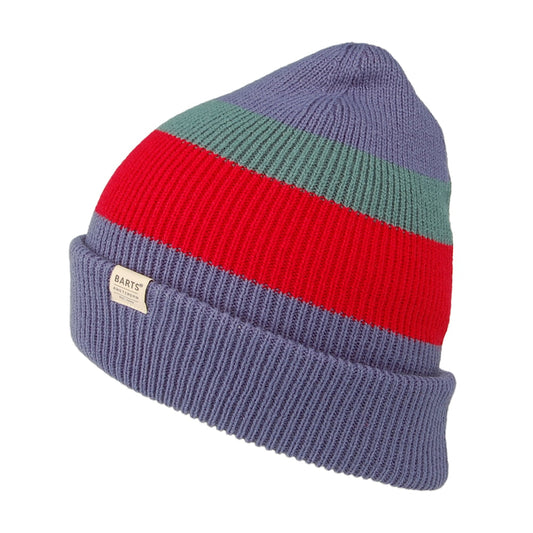 Barts Cowie Cuff Knit Beanie Mütze gestreift - Lavendel