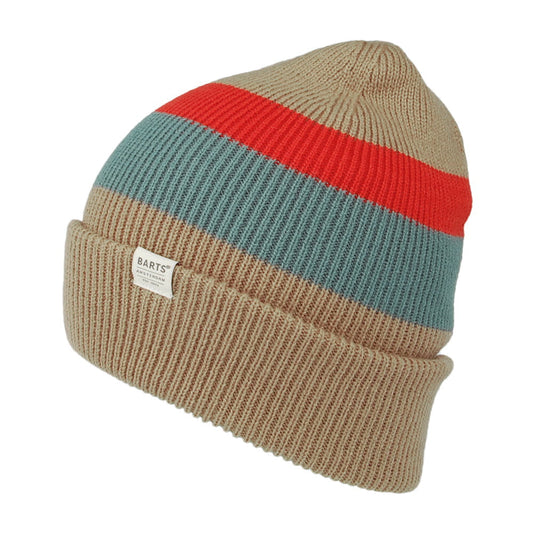 Barts Cowie Cuff Knit Beanie Mütze gestreift - Kamel