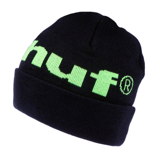 HUF 98 Logo Beanie Mütze - Schwarz