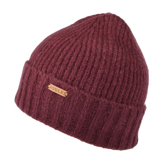 Joules Bamburgh Beanie Mütze - Weinrot