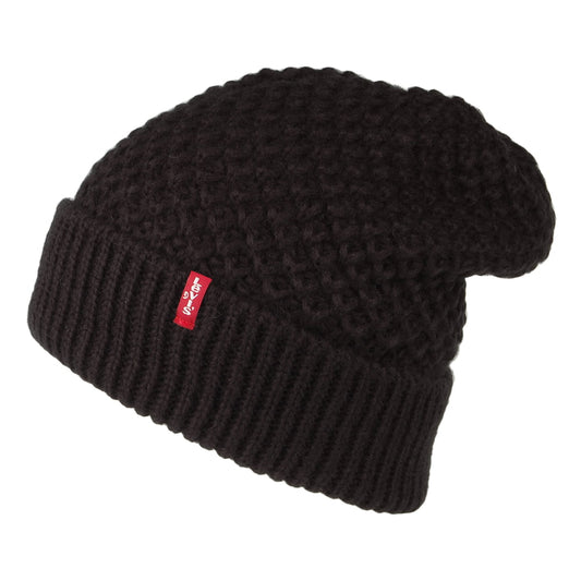 Levi's Classic Gestrickte Beanie Mütze - Schwarz