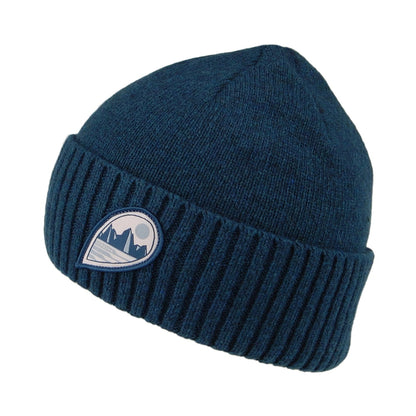 Patagonia Tube View Brodeo Beanie Mütze aus recycelter Wolle - Blau