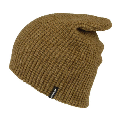 Patagonia Desert Sky hängend Beanie Mütze mit Waffelstrickmuster aus aus recycelter Wolle - Braun