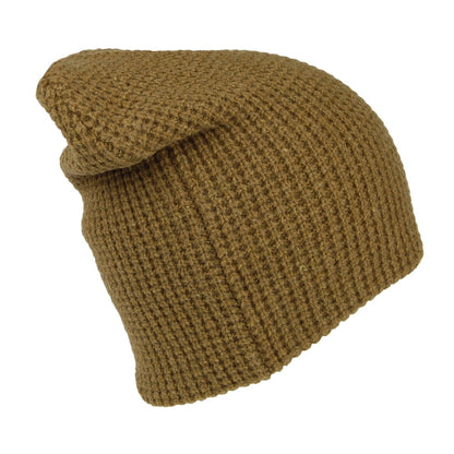 Patagonia Desert Sky hängend Beanie Mütze mit Waffelstrickmuster aus aus recycelter Wolle - Braun