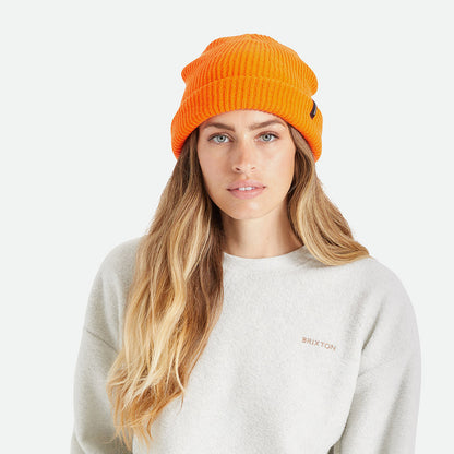 Brixton Heist Beanie Mütze mit Umschlag - Orange