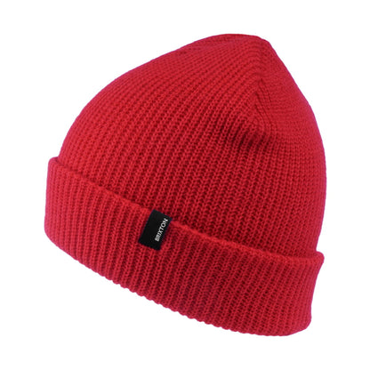 Brixton Heist Beanie Mütze mit Umschlag - Rot
