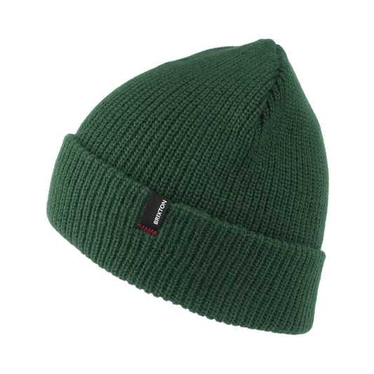 Brixton Heist Beanie Mütze mit Umschlag - Waldgrün