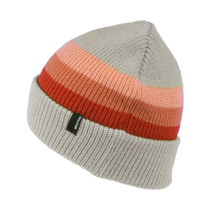 Brixton Heist Stripe Beanie Mütze mit Streifen - Cremefarben-Multi