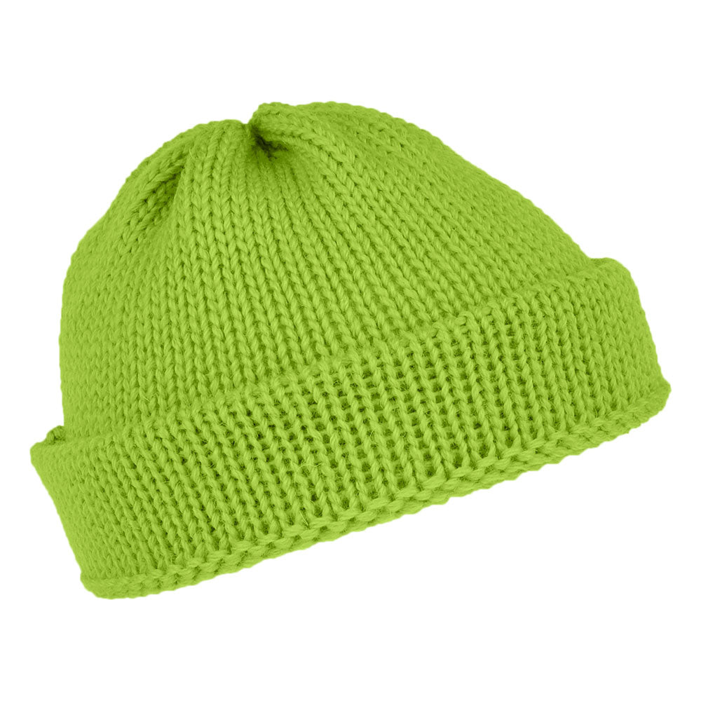 Highland 2000 Short Fishermans Beanie Mütze aus Englischer Wolle - Grün