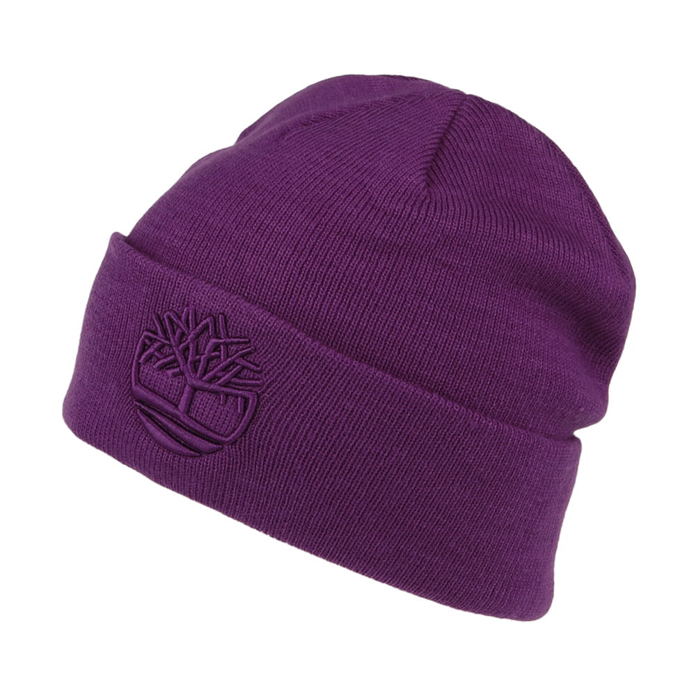 Timberland Tonal 3D Stickerei Beanie Mütze - Pflaume