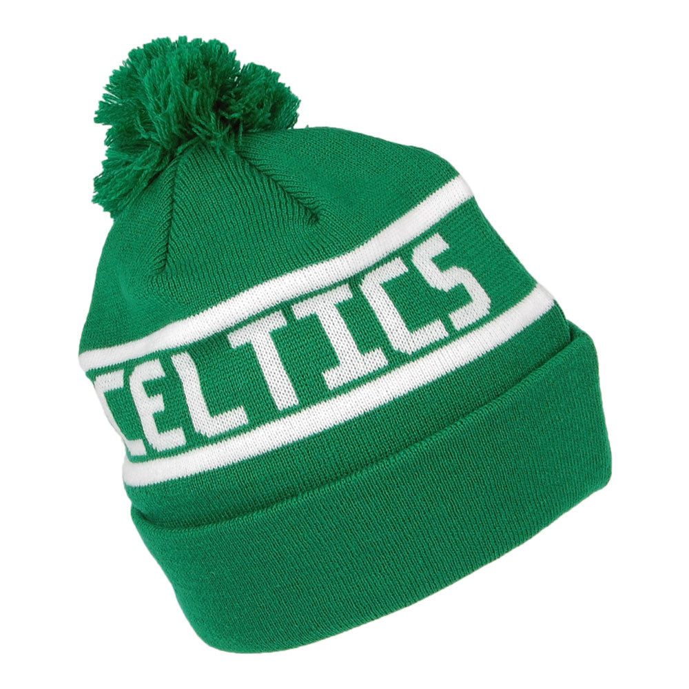 New Era mit Umschlag Boston Celtics Bommelmütze NBA Team Jake - Grün-Weiß