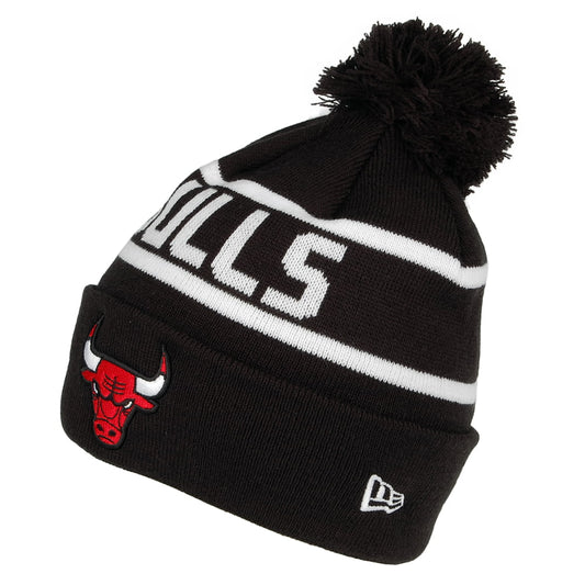 New Era mit Umschlag Chicago Bulls Bommelmütze NBA Team Jake - Schwarz