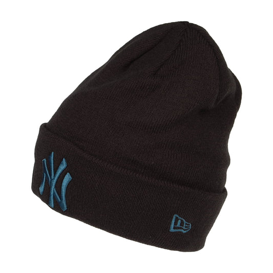New Era Cuff Knit New York Yankees Beanie Mütze MLB League Essential - Schwarz-Petrol